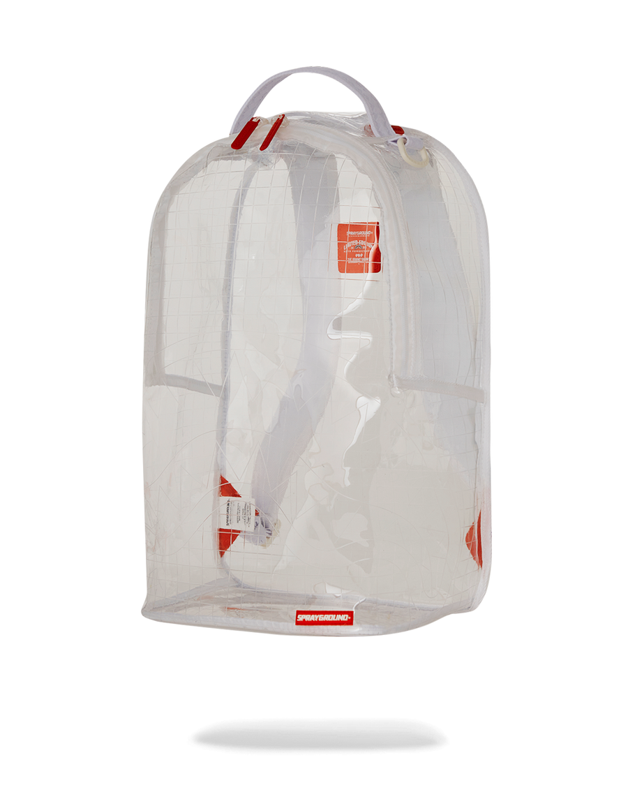 SPRAYGROUND® BACKPACK CLEAR VISION SHARKS IN PARIS - 100% ALL CLEAR DLX BACKPACK