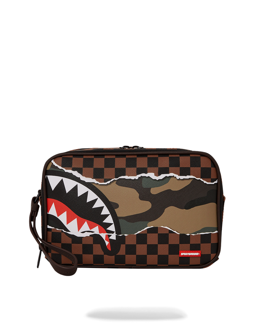 SPRAYGROUND® TOILETRY TEAR IT UP CAMO TOILETRY BAG