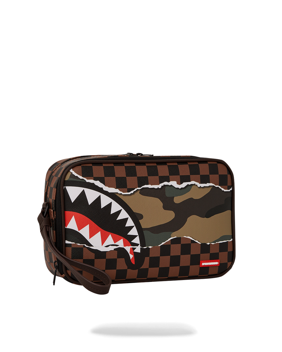 SPRAYGROUND® TOILETRY TEAR IT UP CAMO TOILETRY BAG