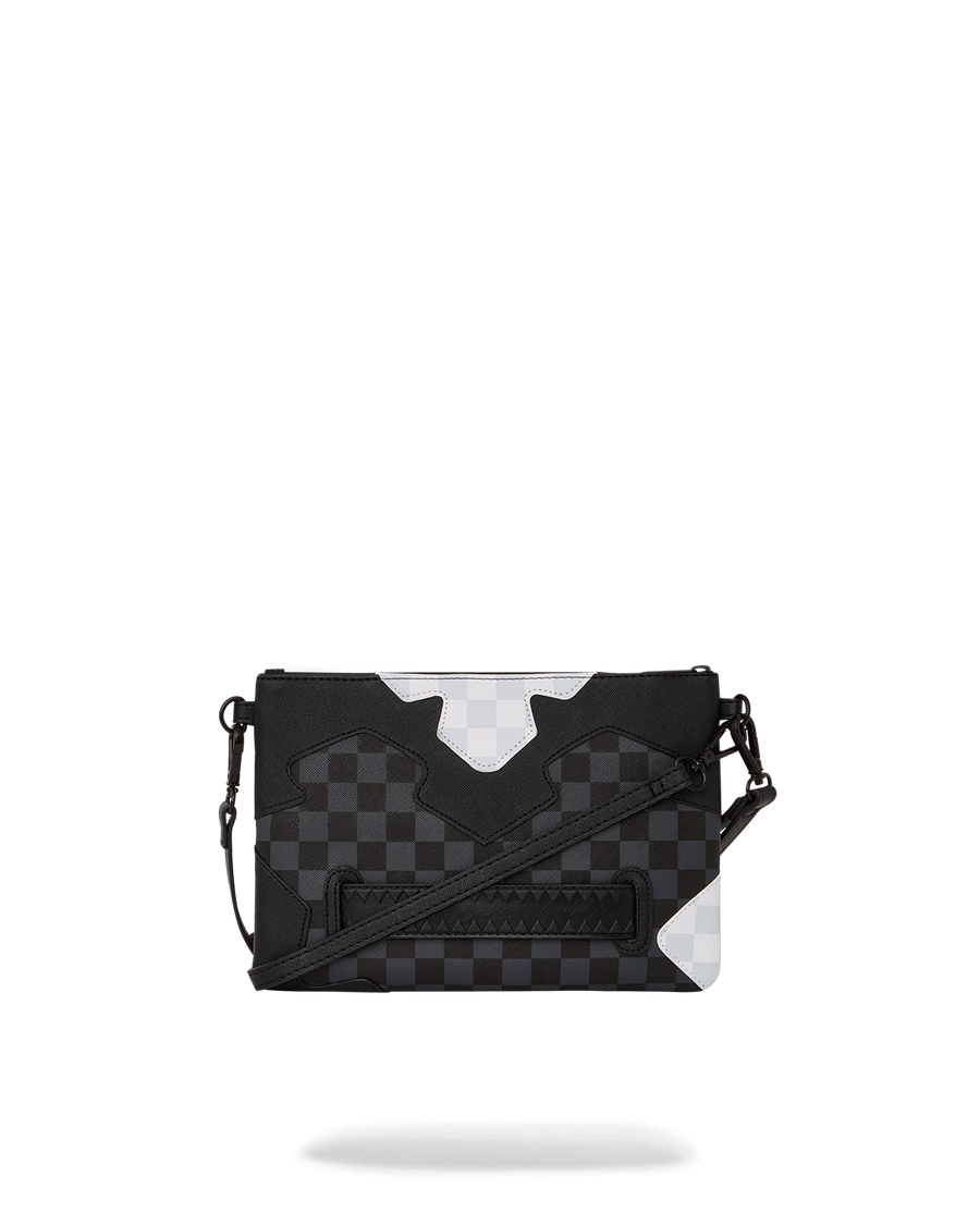 SPRAYGROUND® POUCHETTE TRIPLE DECKER HEIR TO THE THRONE CROSSOVER CLUTCH