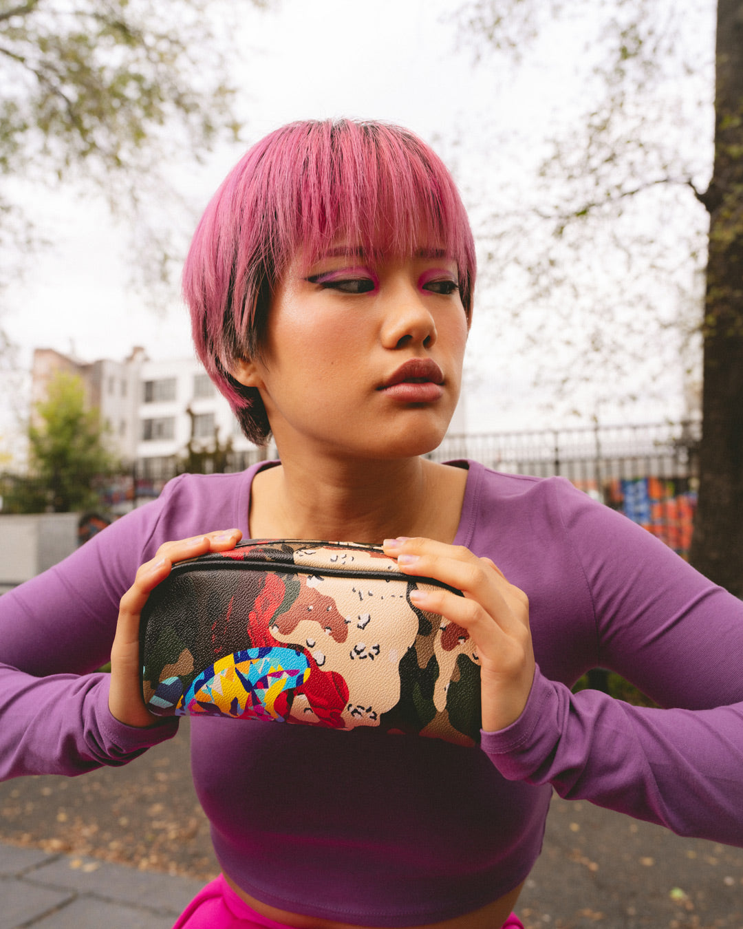 SLICED AND DICED CAMO POUCH SPRAYGROUND®