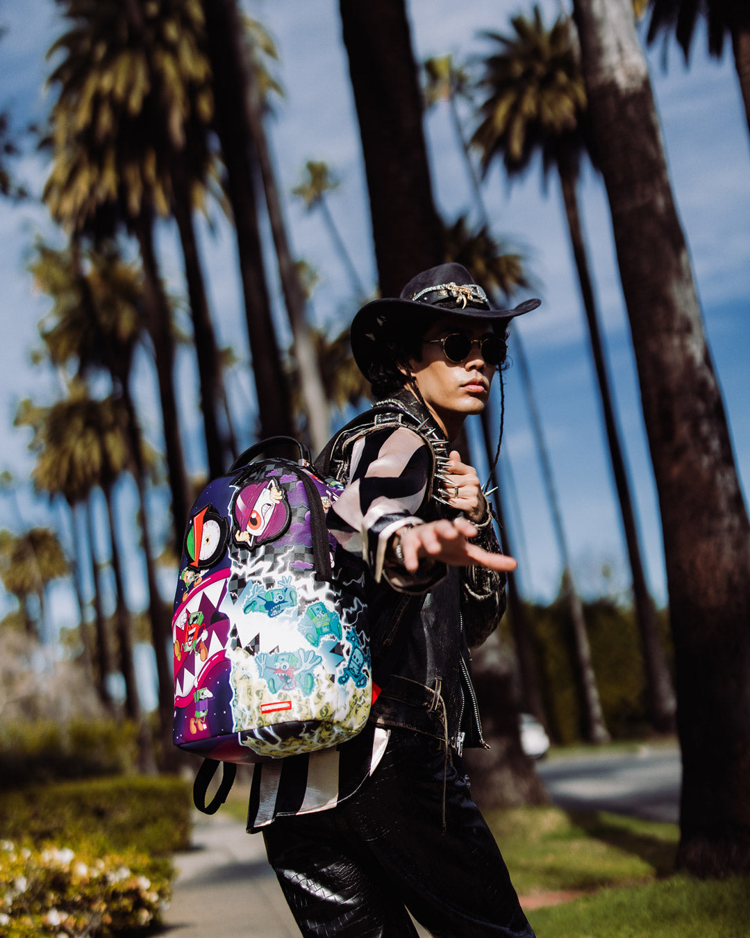 SPRAYGROUND® BACKPACK MONEY BOYS SPLIT CRAZY EYES - 6 REMOVABLE VELCRO EYE PATCHES