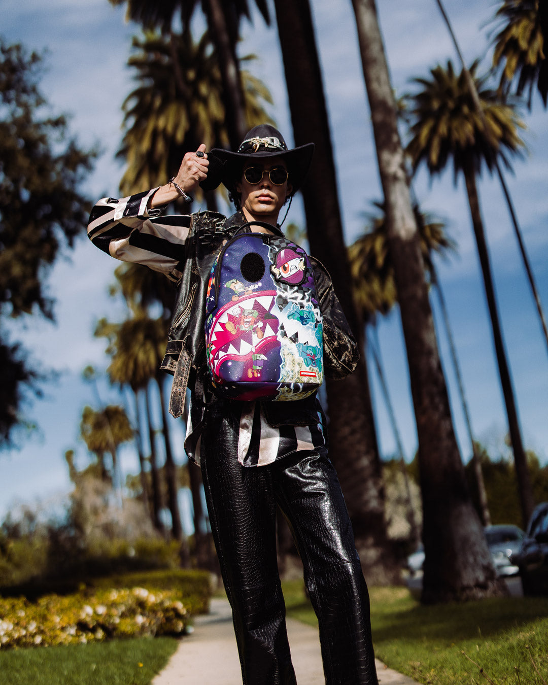 SPRAYGROUND® BACKPACK MONEY BOYS SPLIT CRAZY EYES - 6 REMOVABLE VELCRO EYE PATCHES