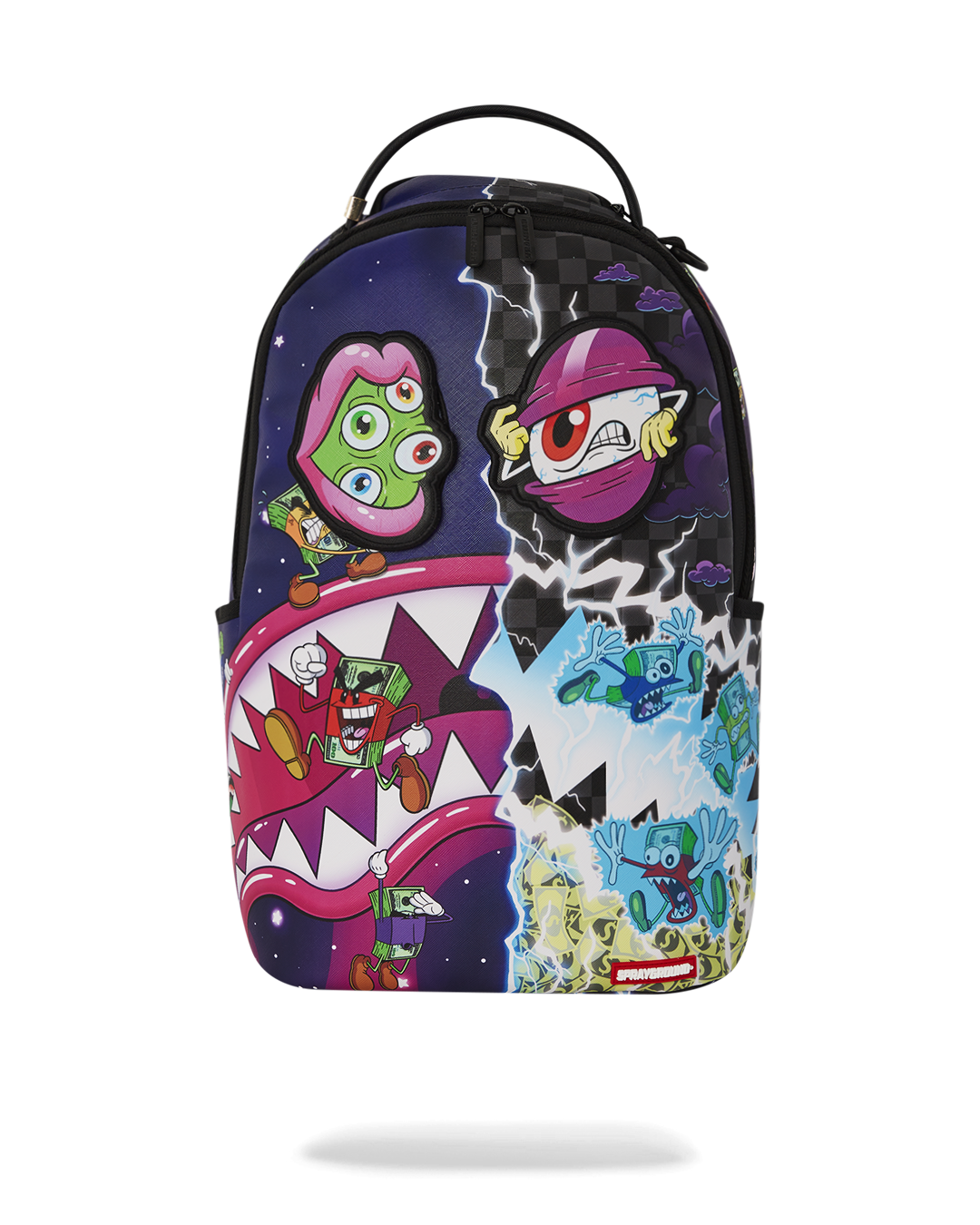 SPRAYGROUND® BACKPACK MONEY BOYS SPLIT CRAZY EYES - 6 REMOVABLE VELCRO EYE PATCHES