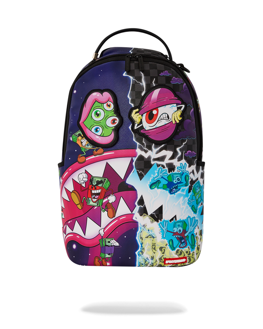 SPRAYGROUND® BACKPACK MONEY BOYS SPLIT CRAZY EYES - 6 REMOVABLE VELCRO EYE PATCHES