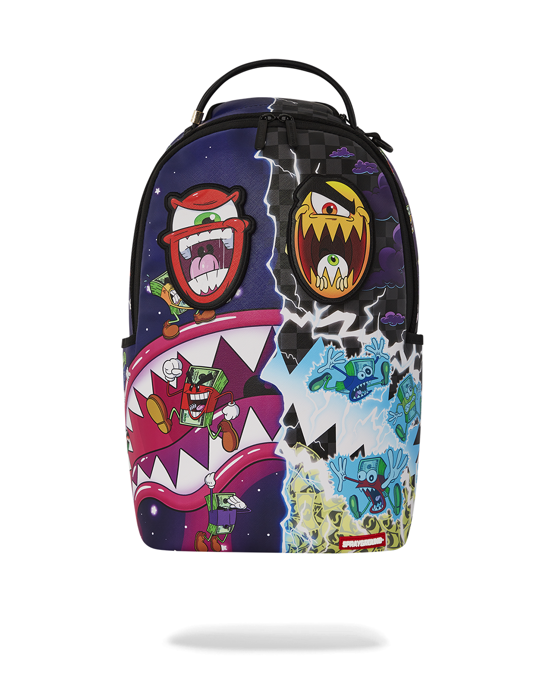 SPRAYGROUND® BACKPACK MONEY BOYS SPLIT CRAZY EYES - 6 REMOVABLE VELCRO EYE PATCHES