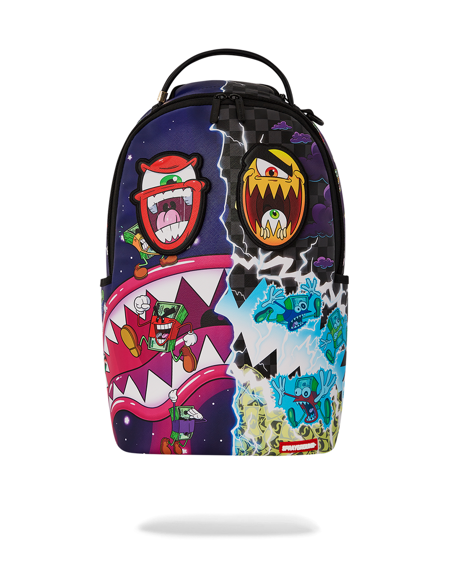 SPRAYGROUND® BACKPACK MONEY BOYS SPLIT CRAZY EYES - 6 REMOVABLE VELCRO EYE PATCHES