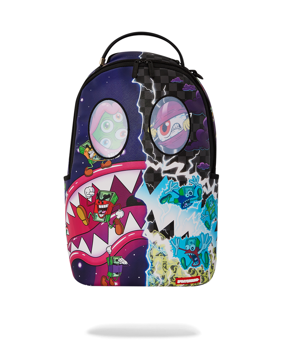 SPRAYGROUND® BACKPACK MONEY BOYS SPLIT CRAZY EYES - 6 REMOVABLE VELCRO EYE PATCHES