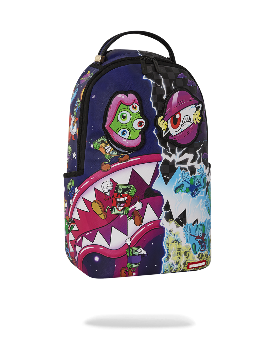 SPRAYGROUND® BACKPACK MONEY BOYS SPLIT CRAZY EYES - 6 REMOVABLE VELCRO EYE PATCHES