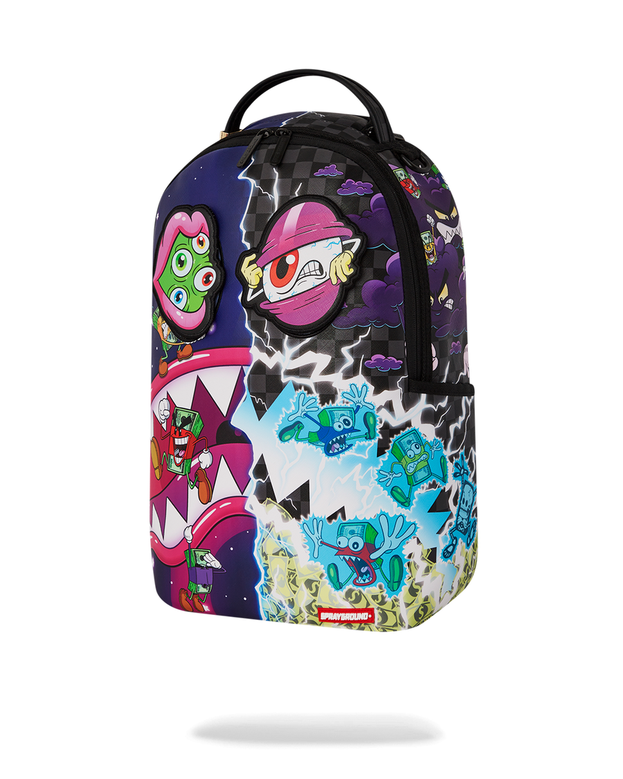 SPRAYGROUND® BACKPACK MONEY BOYS SPLIT CRAZY EYES - 6 REMOVABLE VELCRO EYE PATCHES