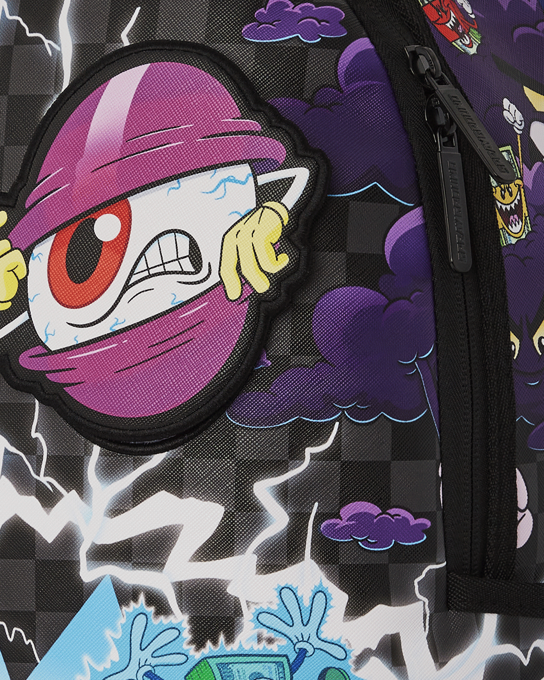 SPRAYGROUND® BACKPACK MONEY BOYS SPLIT CRAZY EYES - 6 REMOVABLE VELCRO EYE PATCHES