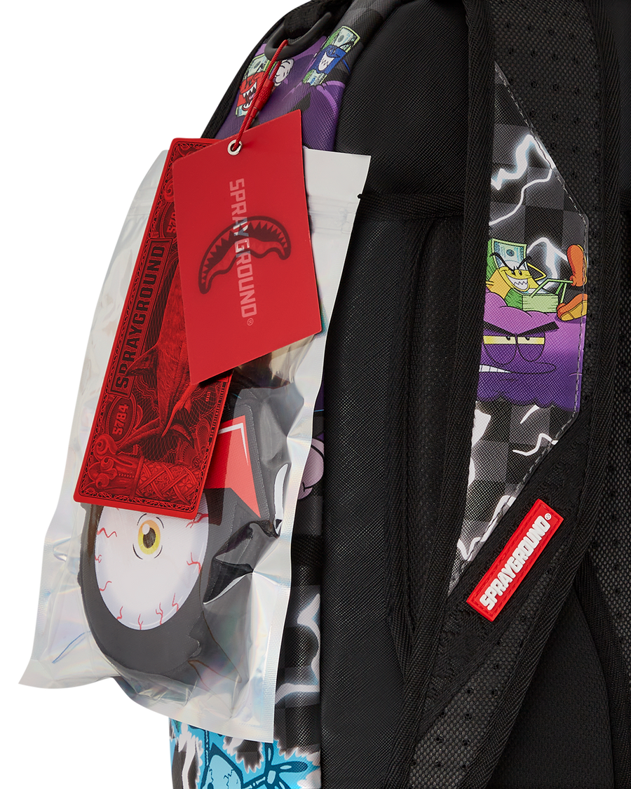 SPRAYGROUND® BACKPACK MONEY BOYS SPLIT CRAZY EYES - 6 REMOVABLE VELCRO EYE PATCHES
