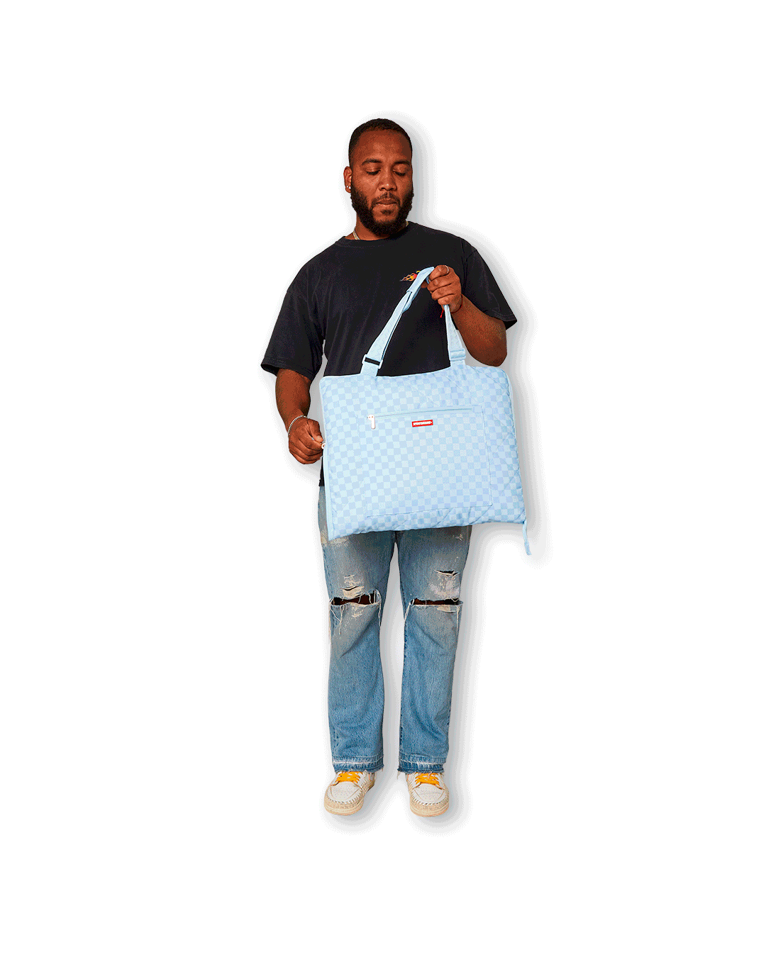 SPRAYGROUND® TOTE SHARK ISLAND PACKABLE BEACH MAT BLANKET WATER RESISTANT CONVERTIBLE TOTE