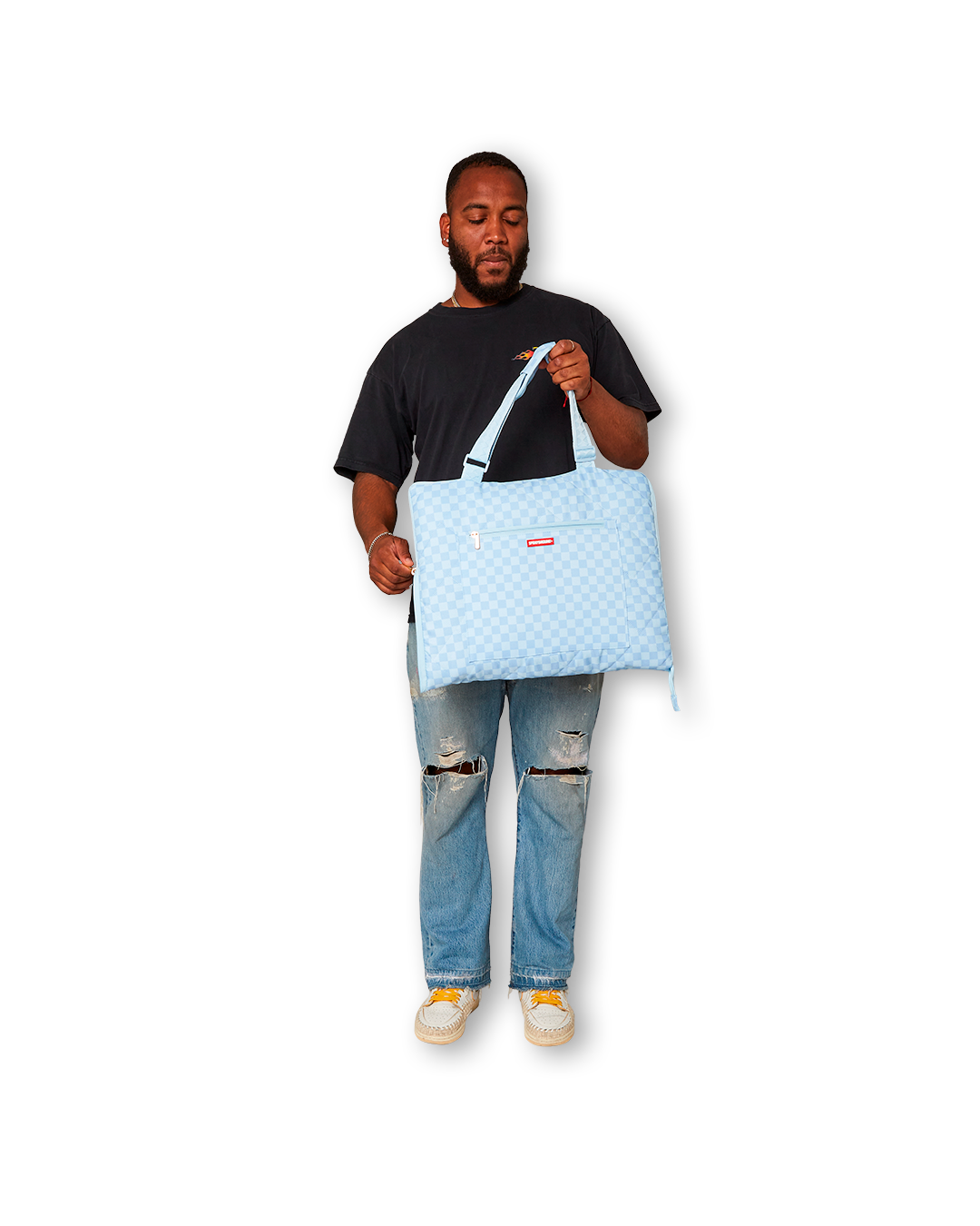 SPRAYGROUND® TOTE SHARK ISLAND PACKABLE BEACH MAT BLANKET WATER RESISTANT CONVERTIBLE TOTE