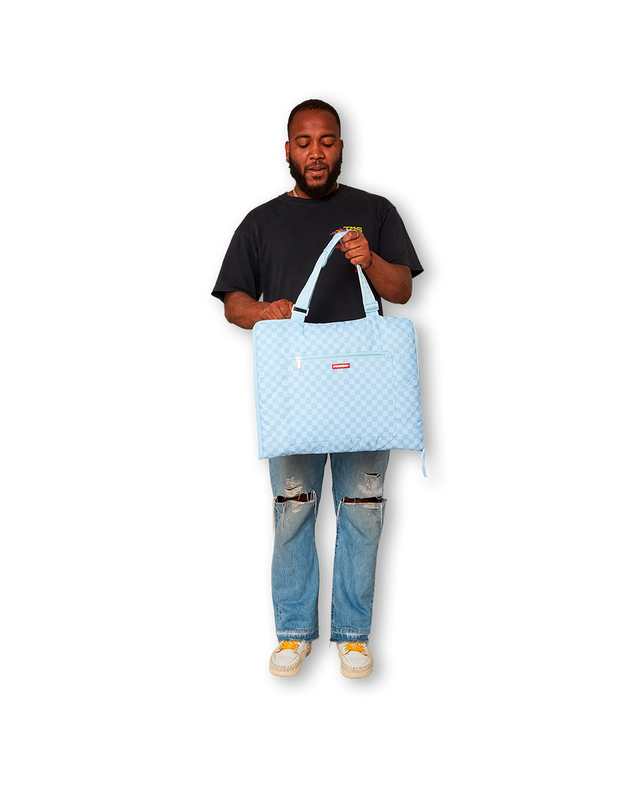 SPRAYGROUND® TOTE SHARK ISLAND PACKABLE BEACH MAT BLANKET WATER RESISTANT CONVERTIBLE TOTE