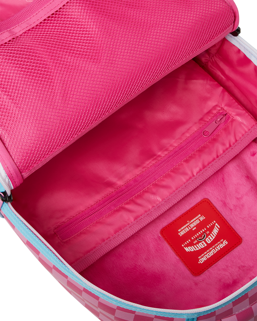 SPRAYGROUND® BACKPACK HARLEY QUINN BUBBLE GUM SHARK