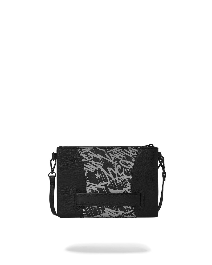 SPRAYGROUND® POUCHETTE A.M.P.M CROSSOVER CLUTCH W/ SHOULDER STRAP