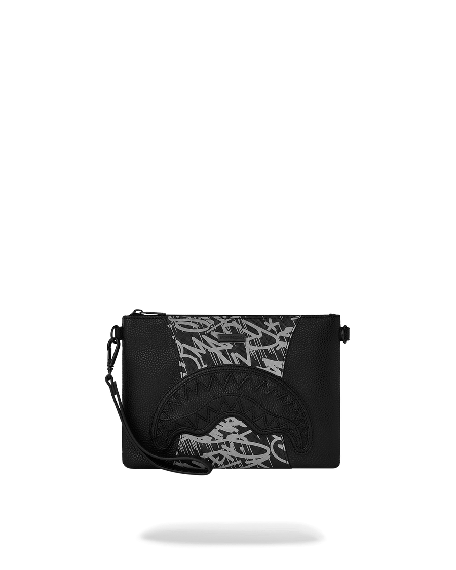 SPRAYGROUND® POUCHETTE A.M.P.M CROSSOVER CLUTCH W/ SHOULDER STRAP