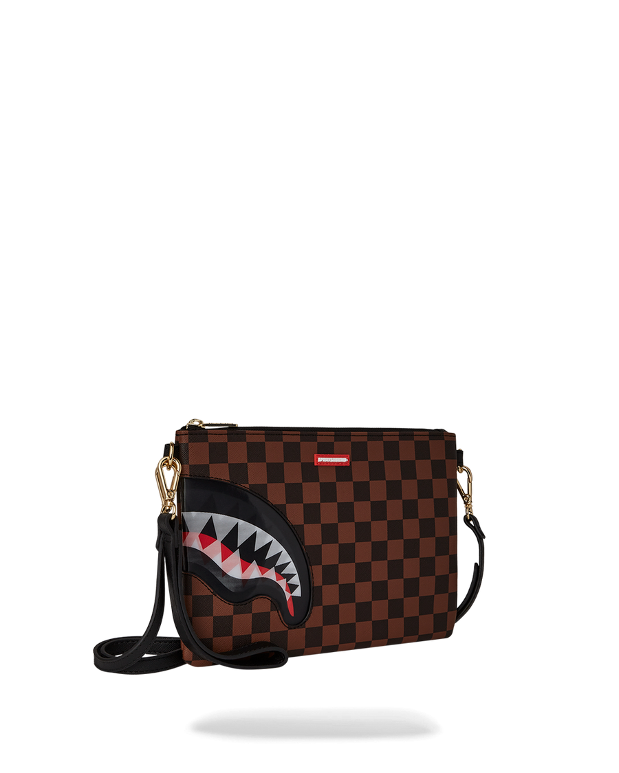 SPRAYGROUND® POUCHETTE LENTICULAR EFFECTS CROSSOVER CLUTCH W/ SHOULDER STRAP