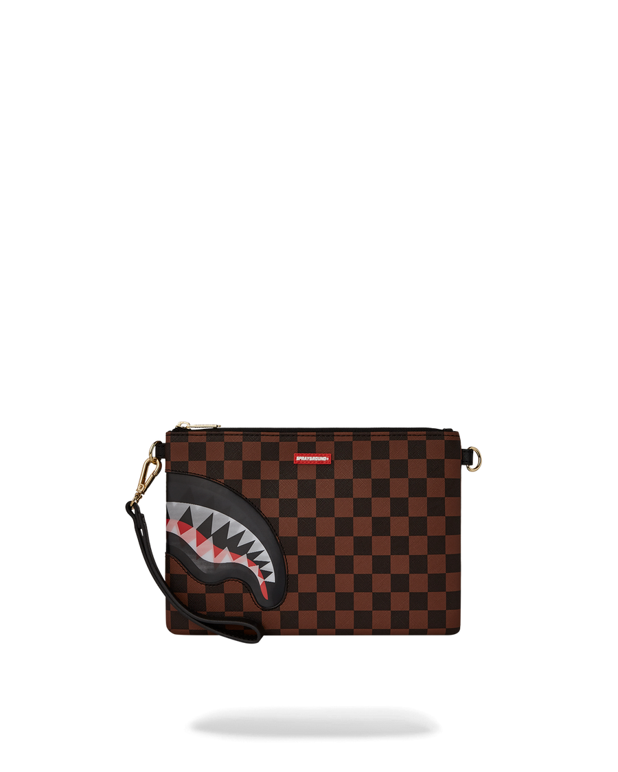 SPRAYGROUND® POUCHETTE LENTICULAR EFFECTS CROSSOVER CLUTCH W/ SHOULDER STRAP