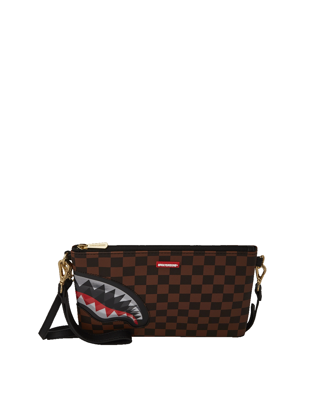 SPRAYGROUND® POUCHETTE LENTICULAR EFFECTS CROSSOVER CLUTCH W/ SHOULDER STRAP