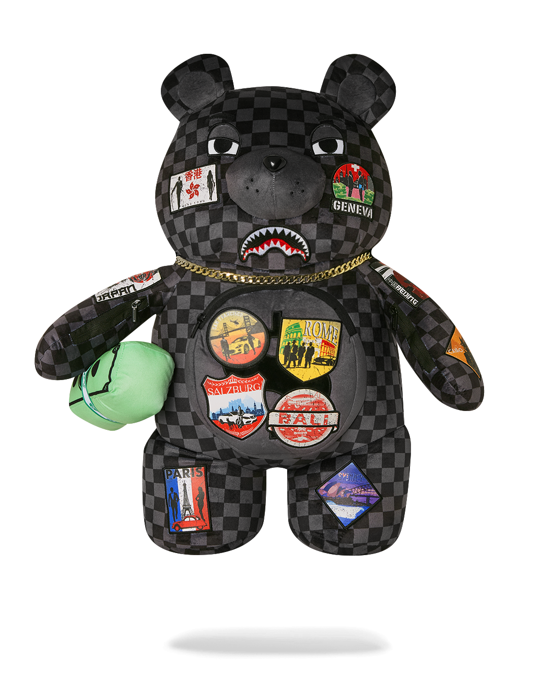 SPRAYGROUND® BACKPACK GLOBAL MOGUL UNLIMITED MILES MONEYBEAR TEDDYBEAR BACKPACK