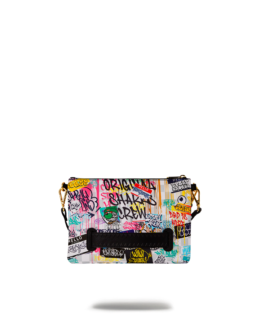 SPRAYGROUND® POUCHETTE CREATE ANOTHER DAY CROSSOVER CLUTCH W/ SHOULDER STRAP