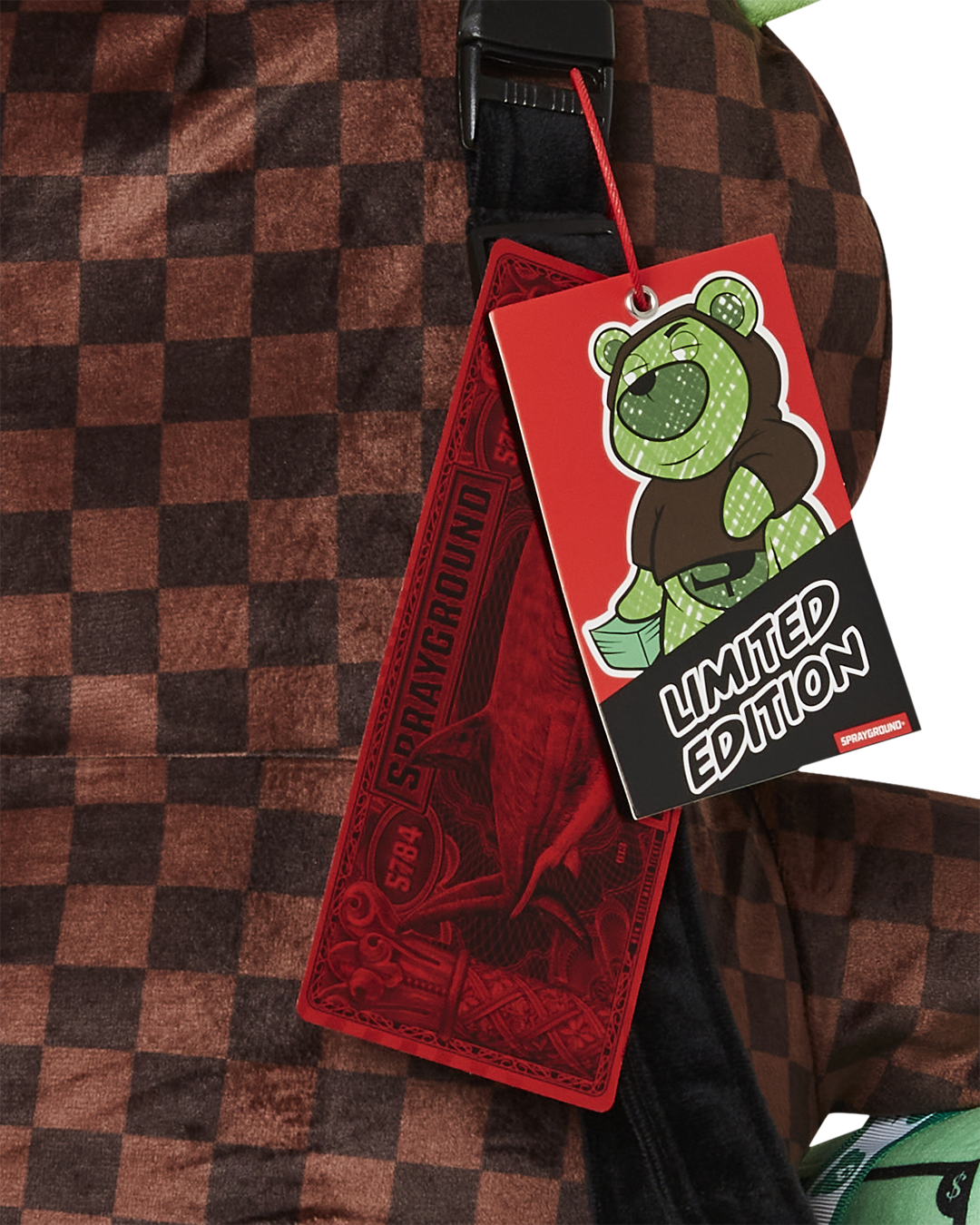 SPRAYGROUND® BACKPACK SHARKS IN PARIS FADE AWAY HOODIE MONEYBEAR TEDDYBEAR BACKPACK