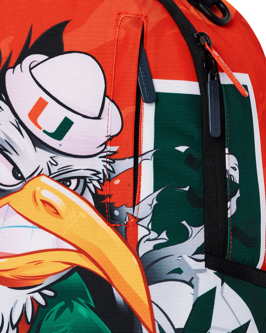 SPRAYGROUND® BACKPACK UNIVERSITY OF MIAMI CLAP BACK DLXSR BACKPACK