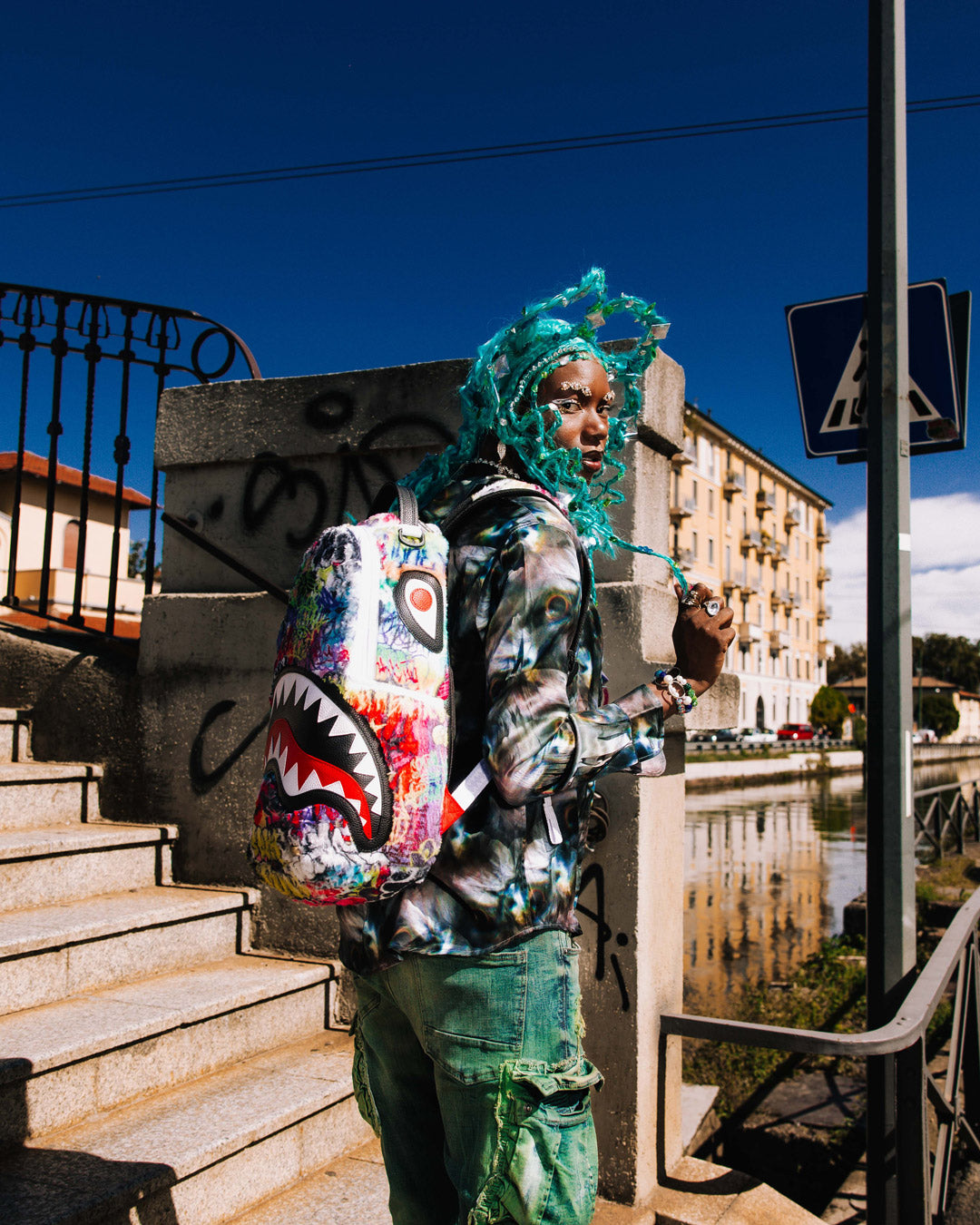 Sprayground DLXR Backpack Graffiti Print - Zaino Originale Unisex In Polyestere - Foto 1