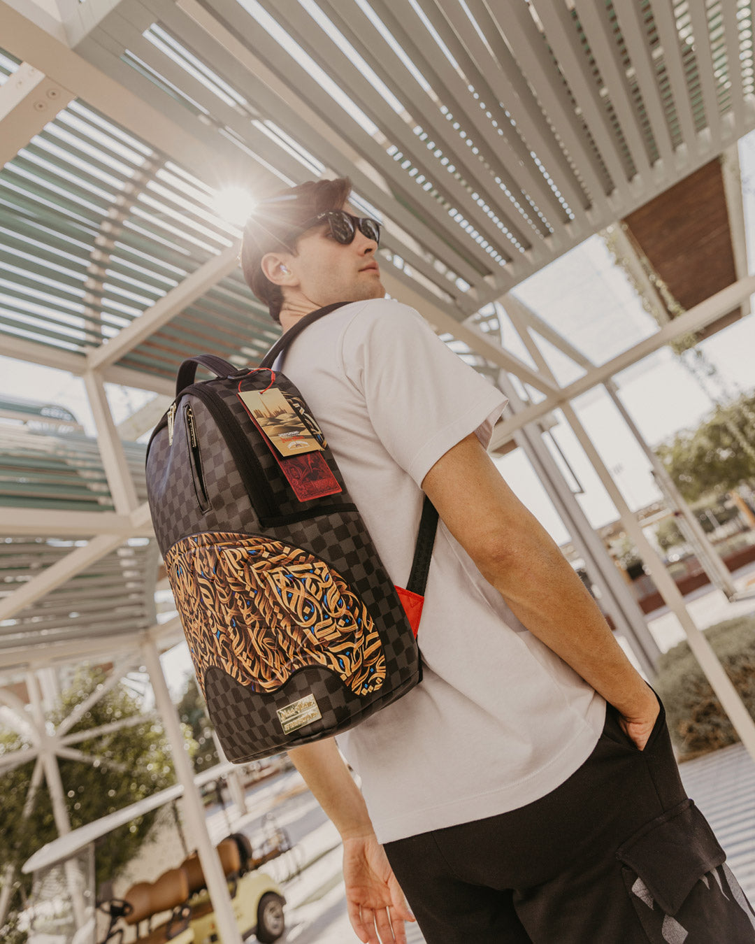 SPRAYGROUND® BACKPACK DIAA ALLAM SHARKS IN PARIS BLACK DLXSV BACKPACK