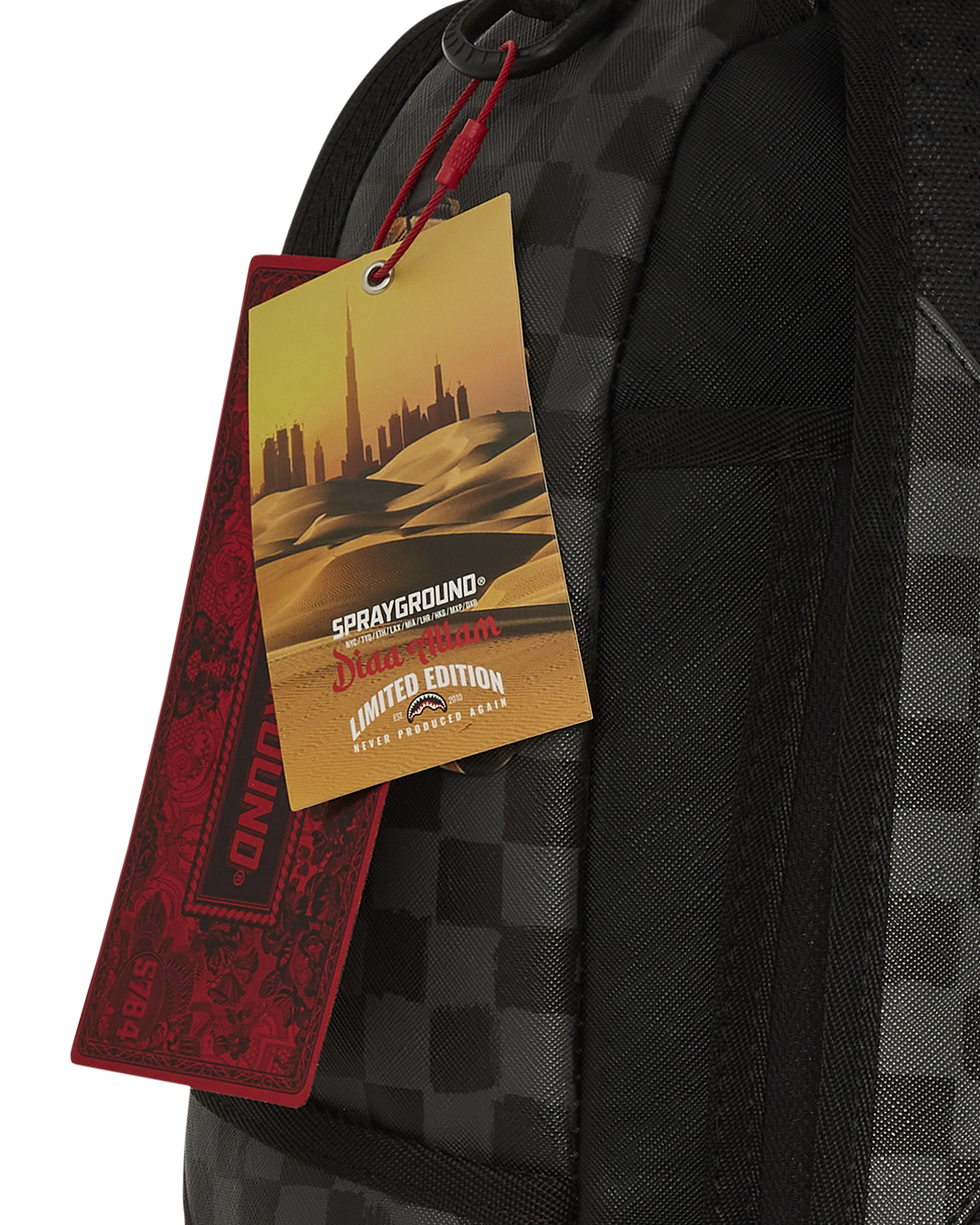 SPRAYGROUND® BACKPACK DIAA ALLAM SHARKS IN PARIS BLACK DLXSV BACKPACK