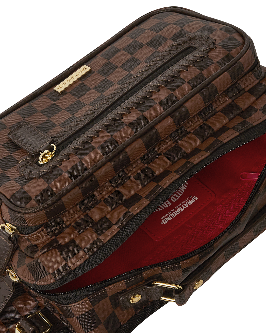 SPRAYGROUND® CROSS BODY CORE EMBOSSED CHECK CARGO CROSSBODY