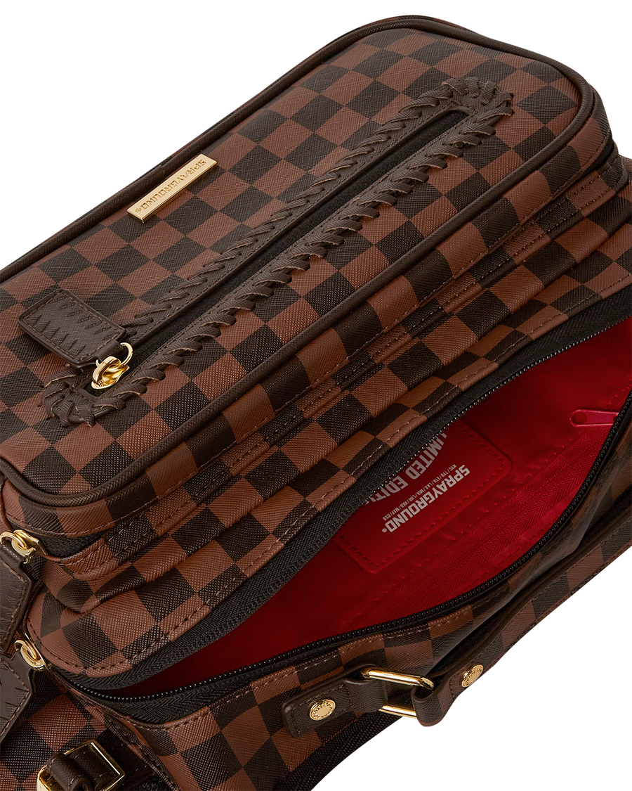 SPRAYGROUND® CROSS BODY CORE EMBOSSED CHECK CARGO CROSSBODY
