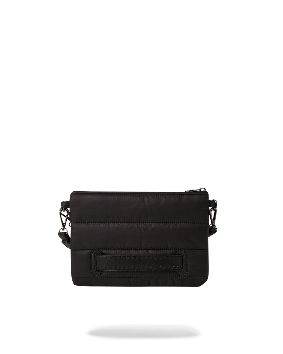 SPRAYGROUND® POUCHETTE BLACK PUFFER CHECK CROSSOVER CLUTCH