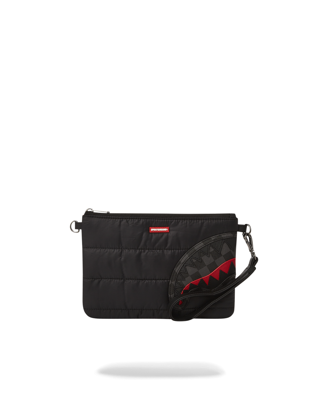 SPRAYGROUND® POUCHETTE BLACK PUFFER CHECK CROSSOVER CLUTCH