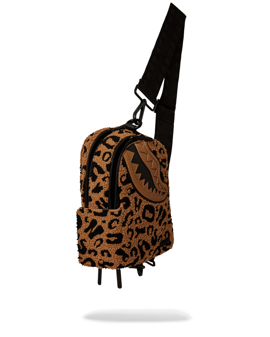 SPRAYGROUND® SLING CHEETAH CHENILLE BACKPACK SLING