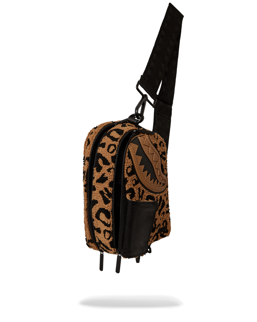 SPRAYGROUND® SLING CHEETAH CHENILLE BACKPACK SLING