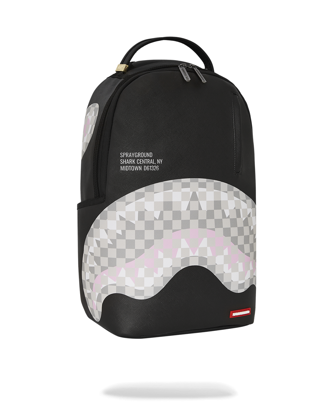SPRAYGROUND® BACKPACK SHARK CENTRAL CREAM BLACK CHECK BACKPACK