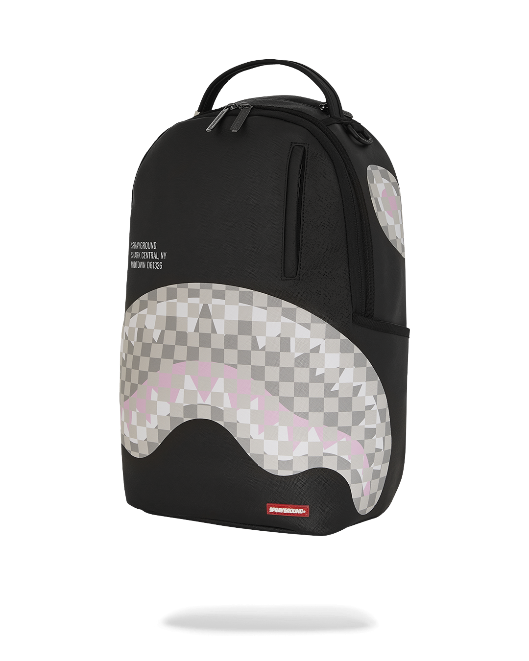 SPRAYGROUND® BACKPACK SHARK CENTRAL CREAM BLACK CHECK BACKPACK