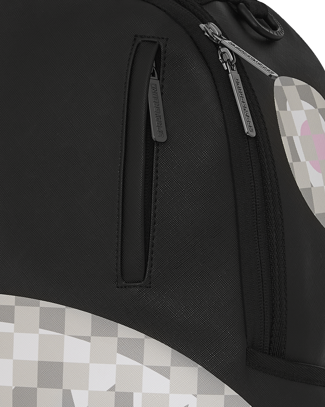 SPRAYGROUND® BACKPACK SHARK CENTRAL CREAM BLACK CHECK BACKPACK