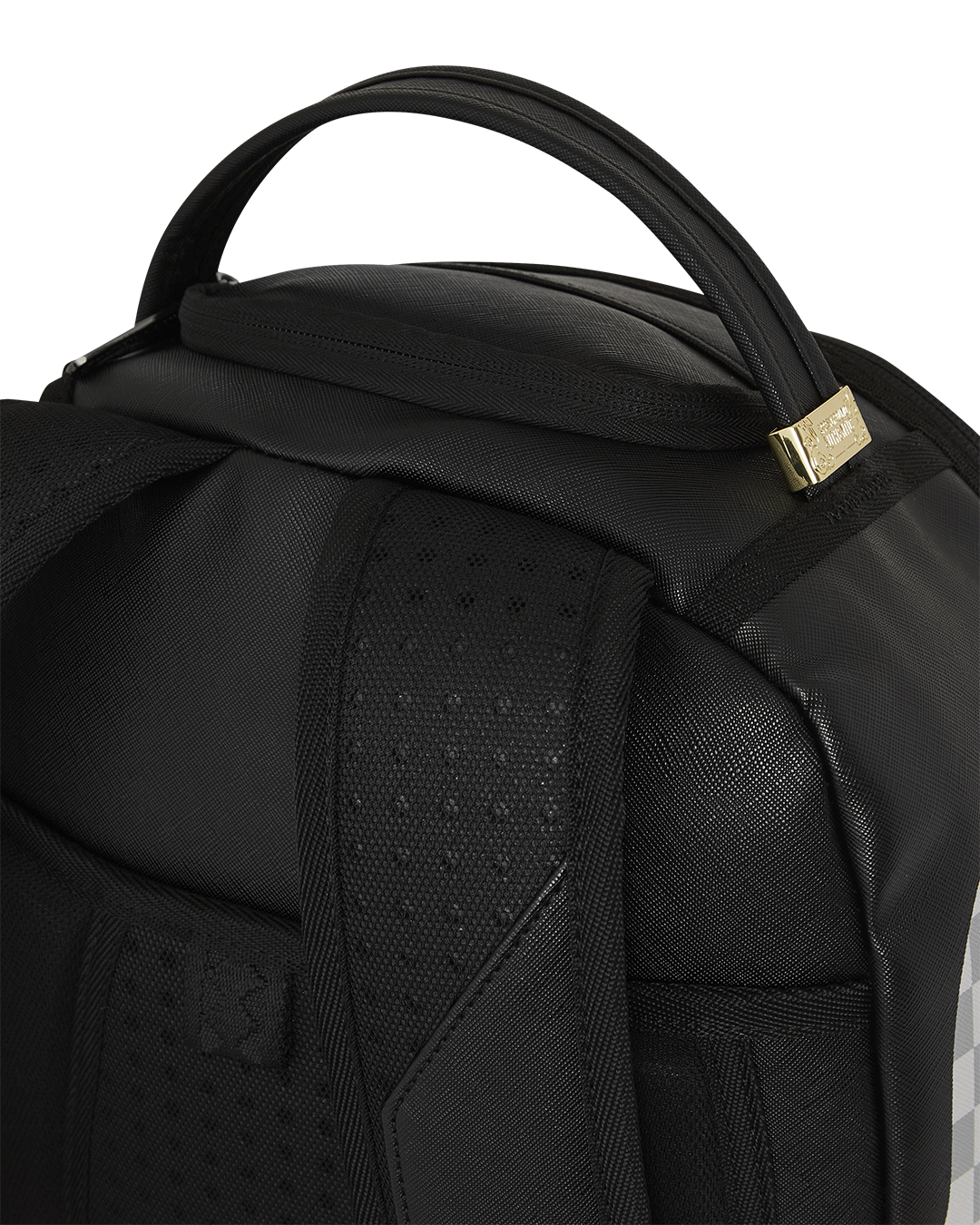 SPRAYGROUND® BACKPACK SHARK CENTRAL CREAM BLACK CHECK BACKPACK