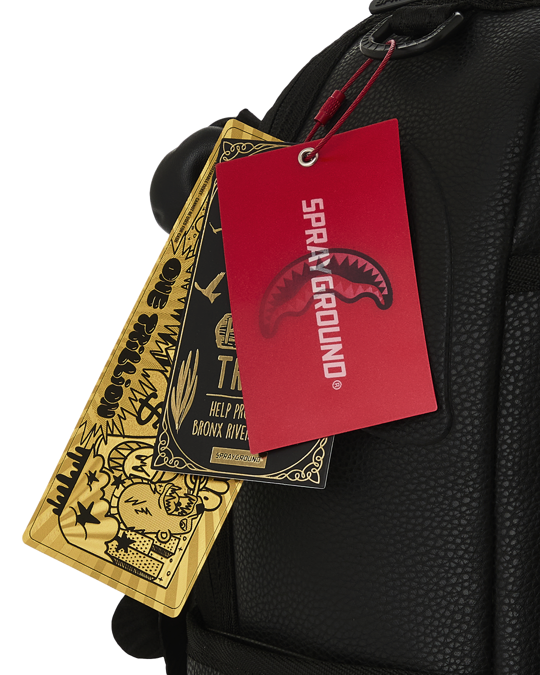 SPRAYGROUND® BACKPACK NYBG BLACK LEATHER FLOWERS BACKPACK