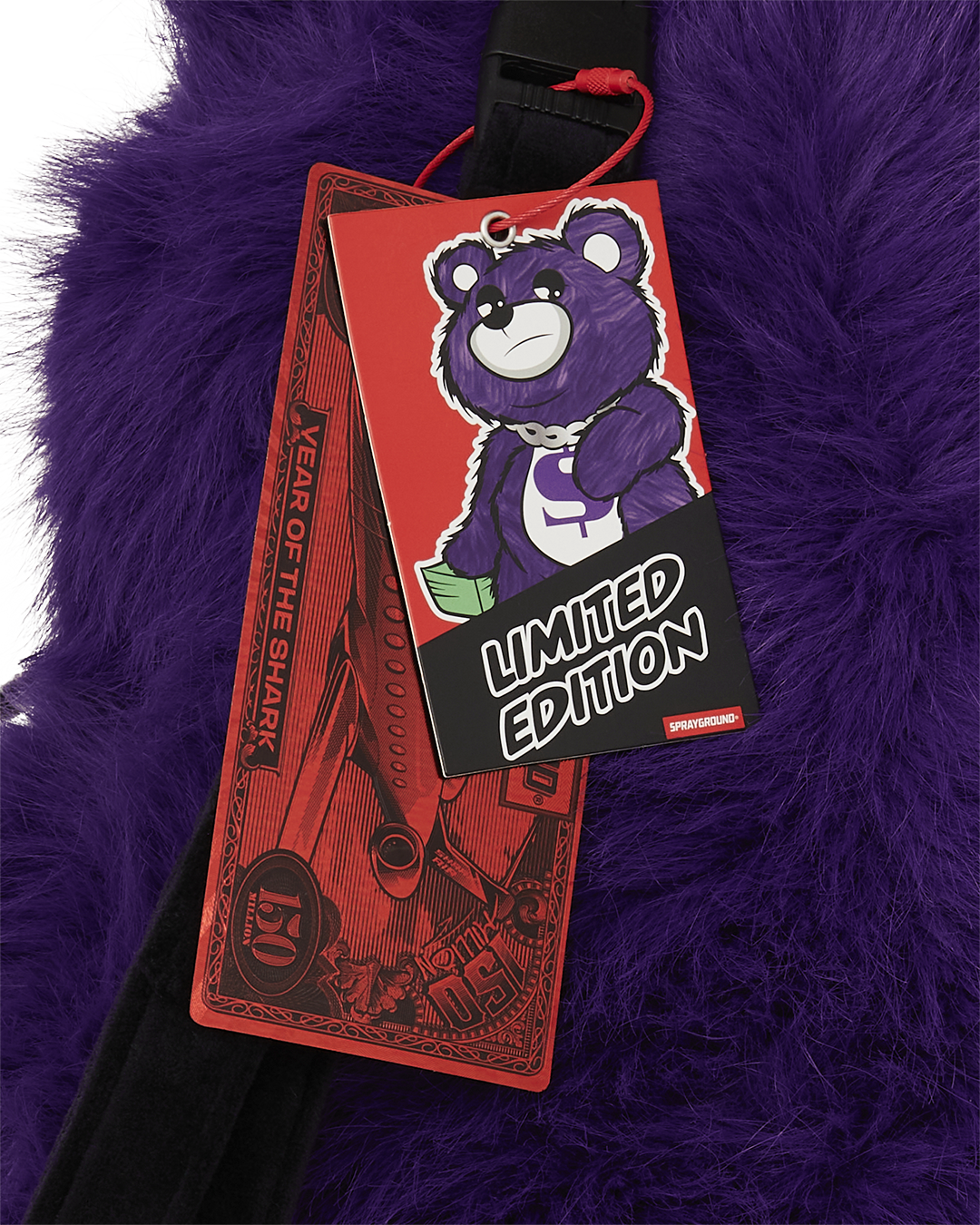 FURZILLA SHARK (PURP) MONEYBEAR BACKPACK – SPRAYGROUND® FURZILLA SHARK (PURP) MONEYBEAR BACKPACK – SPRAYGROUND®