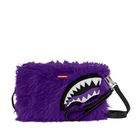 SPRAYGROUND® POUCHETTE FURZILLA SHARK (PURP) CROSSOVER CLUTCH