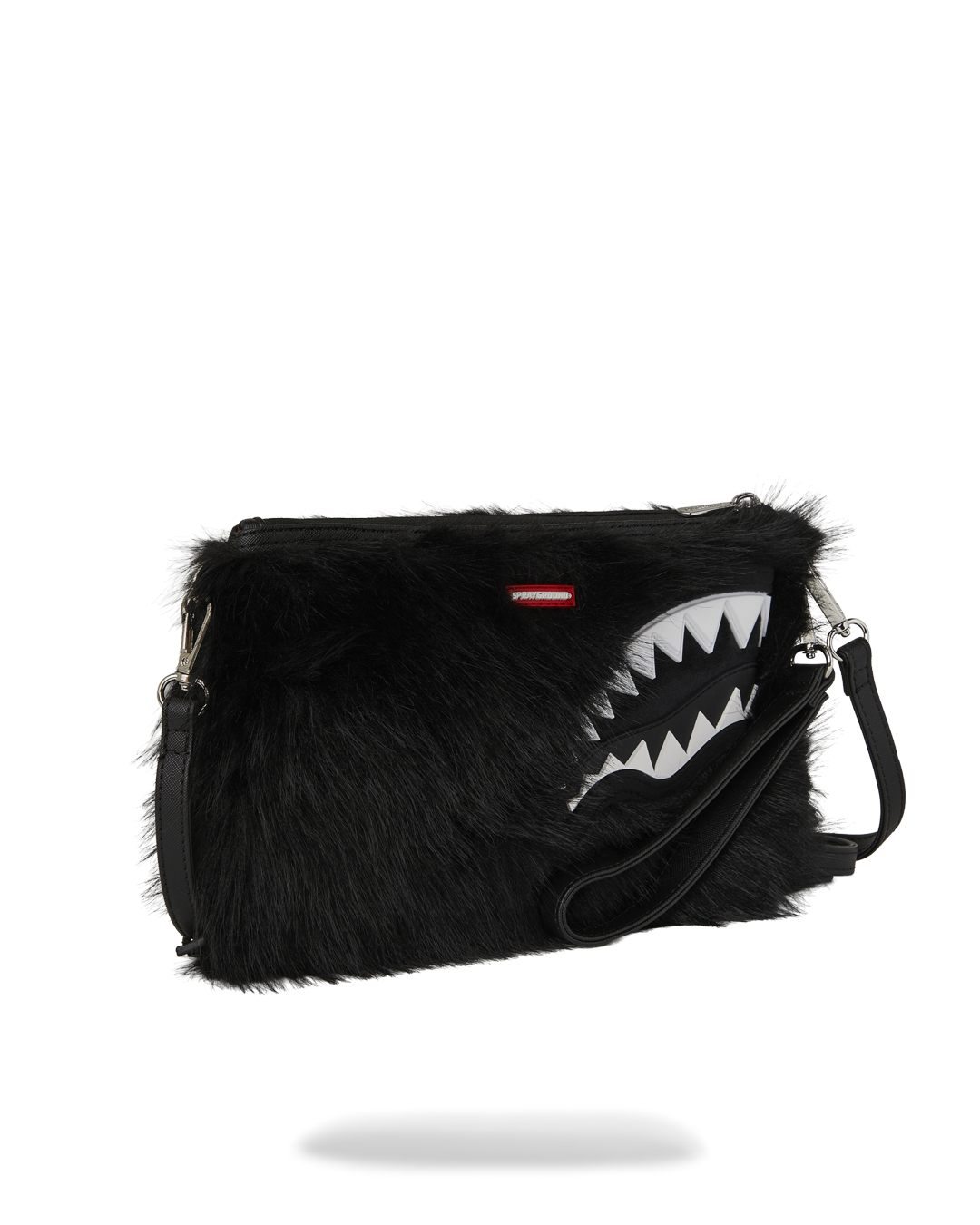 SPRAYGROUND® POUCHETTE FUR CRAY BLACK CROSSOVER CLUTCH