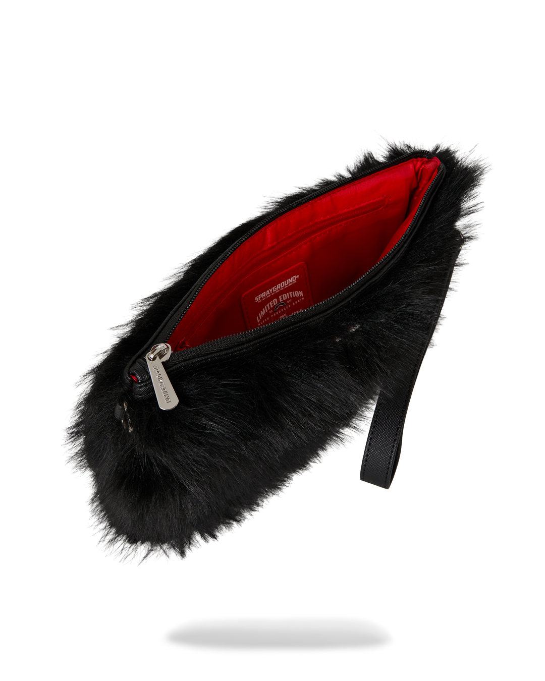 SPRAYGROUND® POUCHETTE FUR CRAY BLACK CROSSOVER CLUTCH