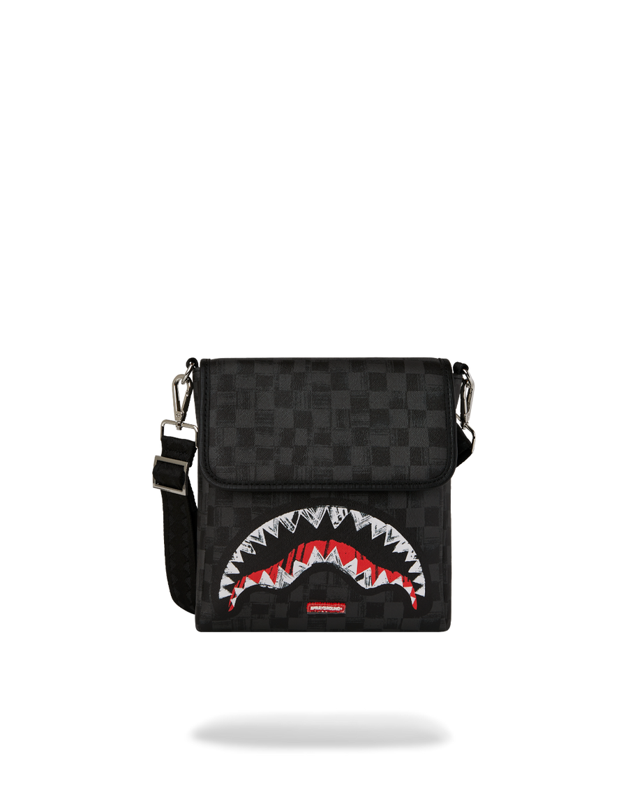 SPRAYGROUND® SLING SCRIBBLE SHARK MESSENGER SLING