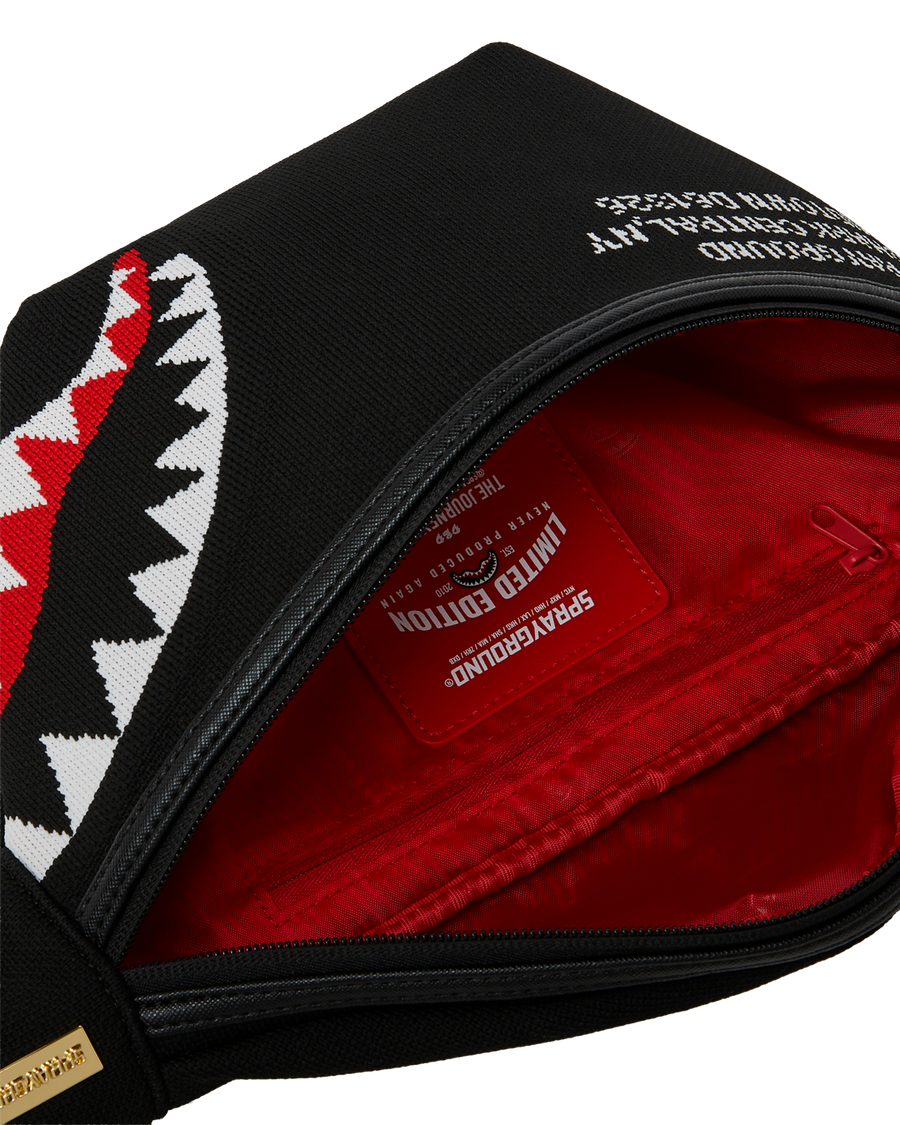 SPRAYGROUND® CROSSBODY SHARK CENTRAL KNIT SAVVY CROSSBODY