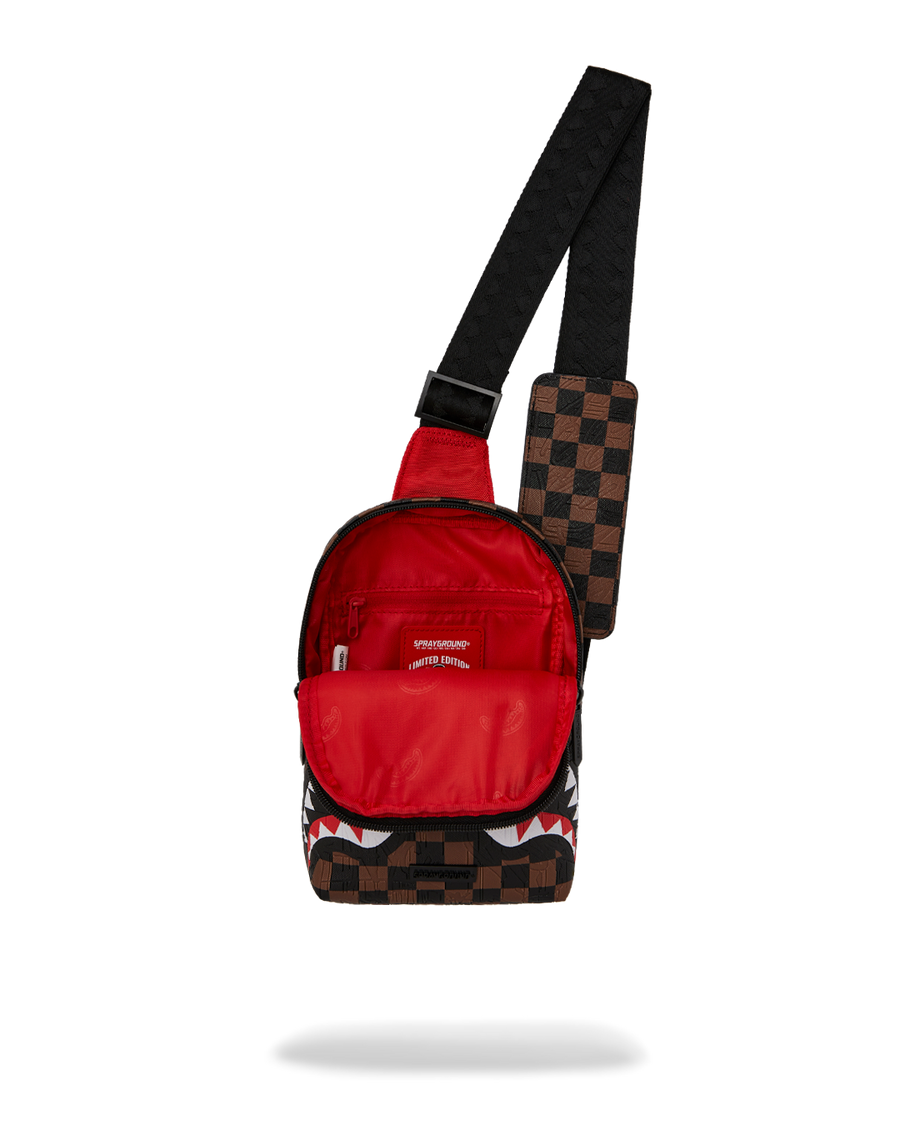 SPRAYGROUND® SLING CHECK 2 EMBOSS BACKPACK SLING